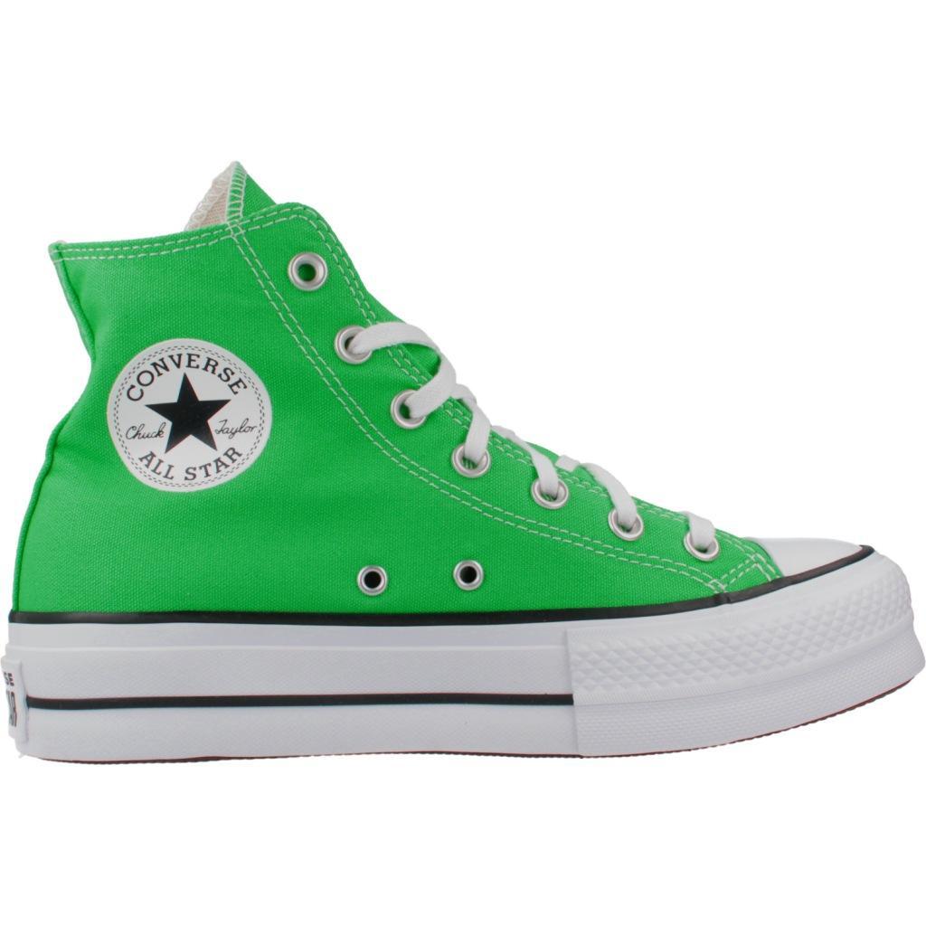 Scarpe Da Ginnastica Converse Modello Chuck Taylor All Star Lift Hi Colore Verde 4/5
