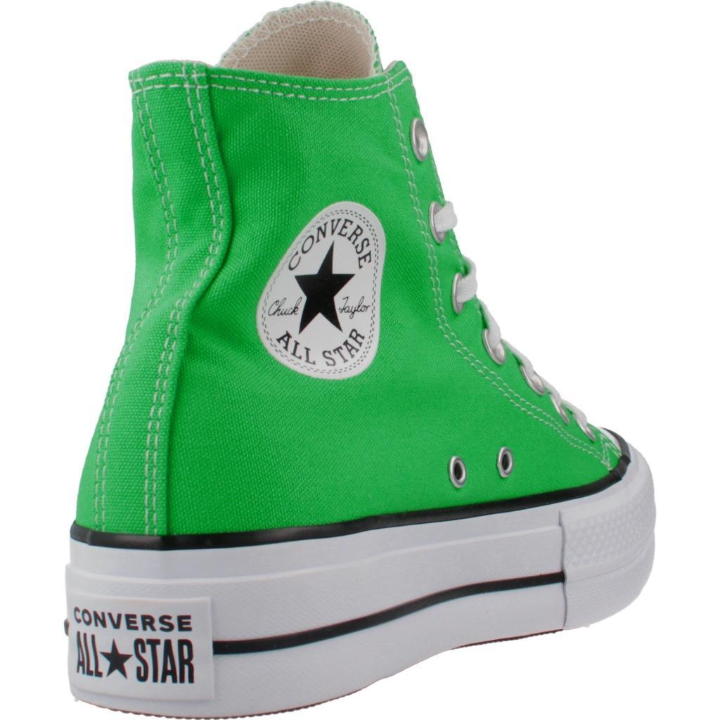 Scarpe Da Ginnastica Converse Modello Chuck Taylor All Star Lift Hi Colore Verde 3/5