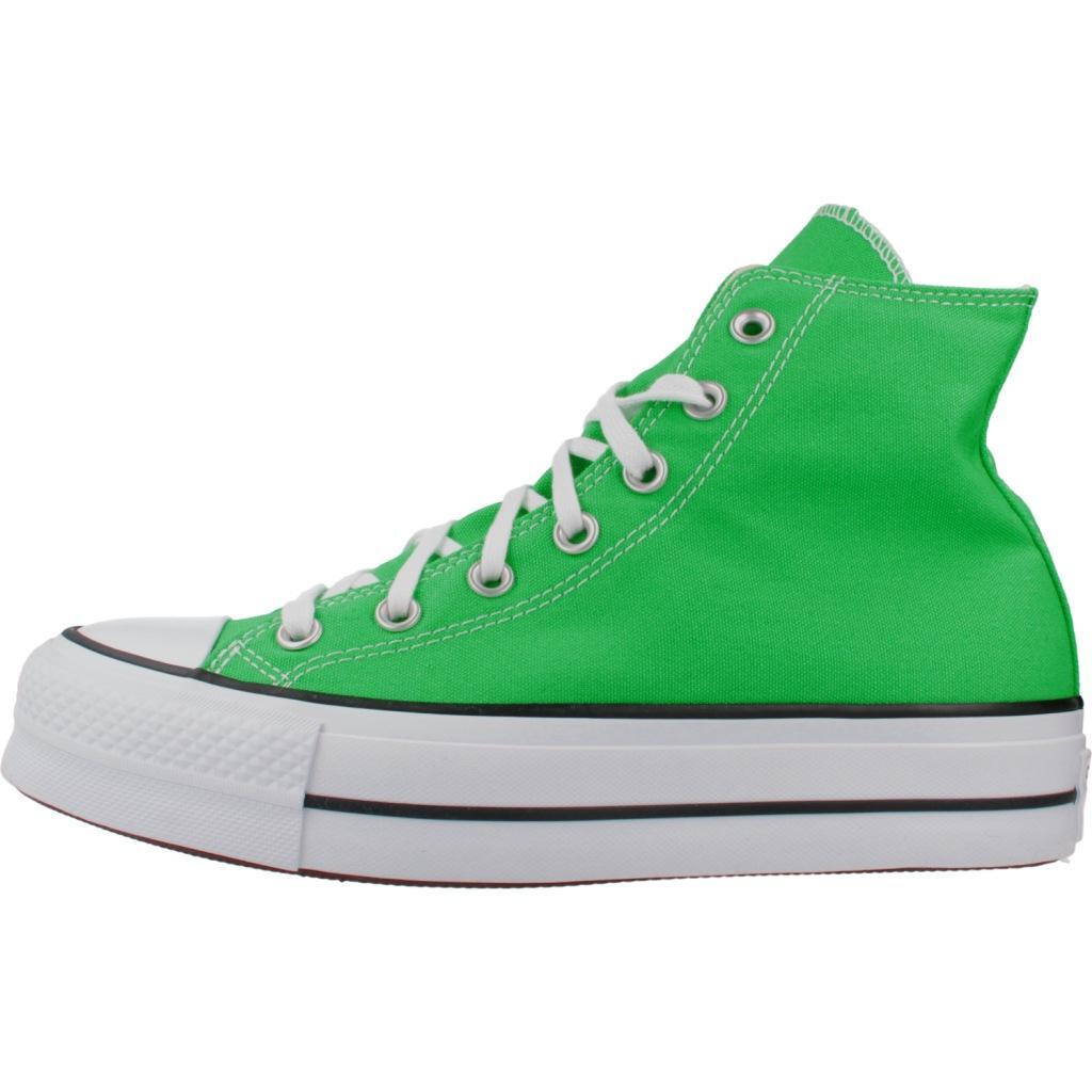 Scarpe Da Ginnastica Converse Modello Chuck Taylor All Star Lift Hi Colore Verde 2/5