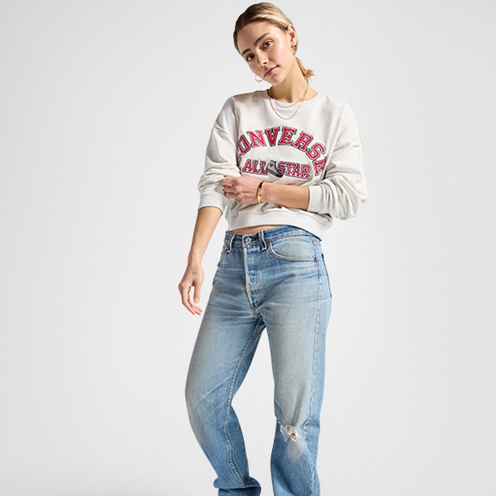 Sudaderas Mujer Converse Heritage Gris 4/5