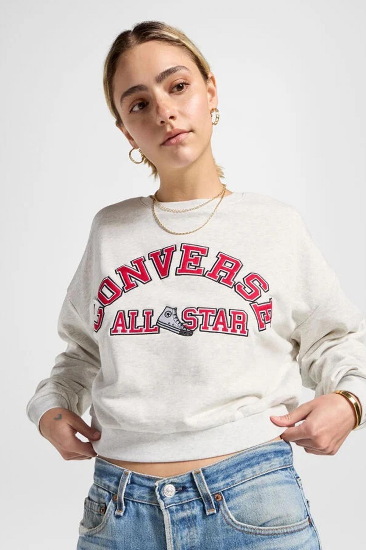 Sudaderas Mujer Converse Heritage Gris 5/5