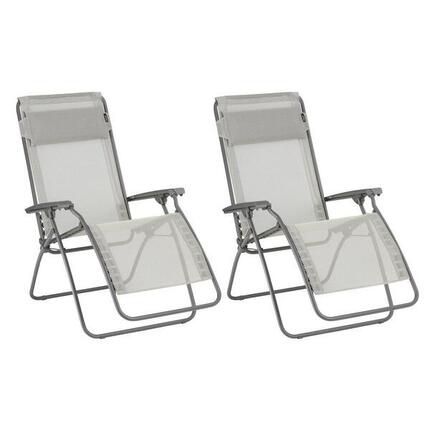 Lot de 2 fauteuils Relax Zéro Gravité - RCLIP - Beige - Lafuma Mobilier