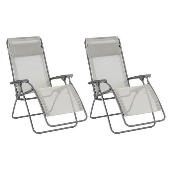 Lot de 2 fauteuils Relax Zéro Gravité - RCLIP - Beige - Lafuma Mobilier
