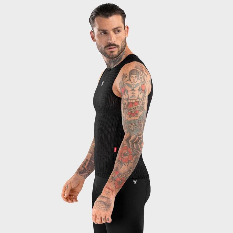 Heren Wielrennen fiets ondershirt Atomic Zwart