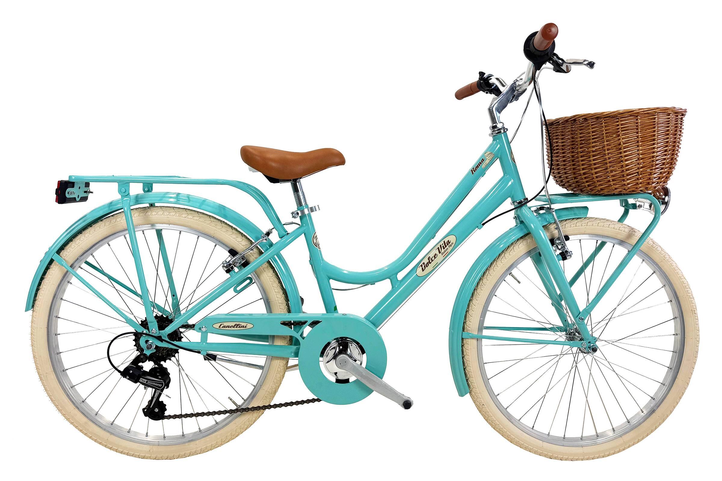CANELLINI Bici da bambina Dolce Vita By Canellini ROMA 24" 6V con cesto - Tiffany