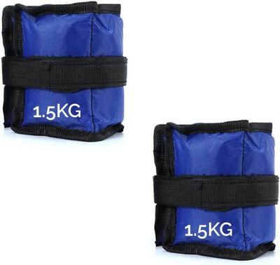 Paar enkel- en polsgewichten van 1,5 kg verstelbaar met klittenband ff
