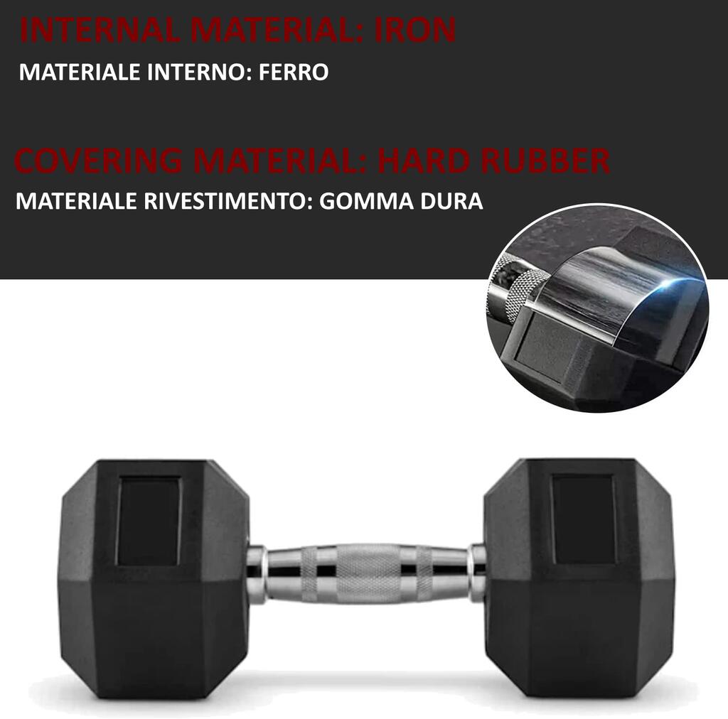 1 Haltère de 5 kg de Sport Hexagonal FF 2/7