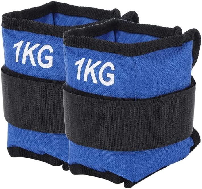FFITNESS Coppia Pesi per Caviglie e Polsi da 1 Kg Regolabili a Strappo FF
