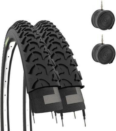 2 banden 20x1.75 (47.406)+binnenbanden, banden fiets 20x1.75 stadsfiets 20''EV