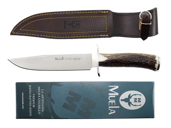 Nóż klasyczny z rękojeścią z rogu jelenia Deer Stag Satin 195 mm