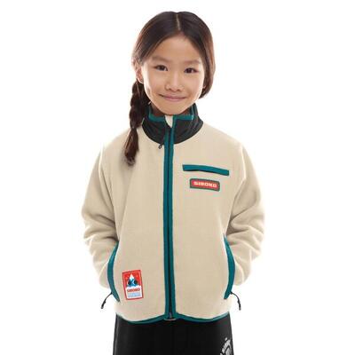 Kinderen wintersport meisjes fleecejas spy-g beige