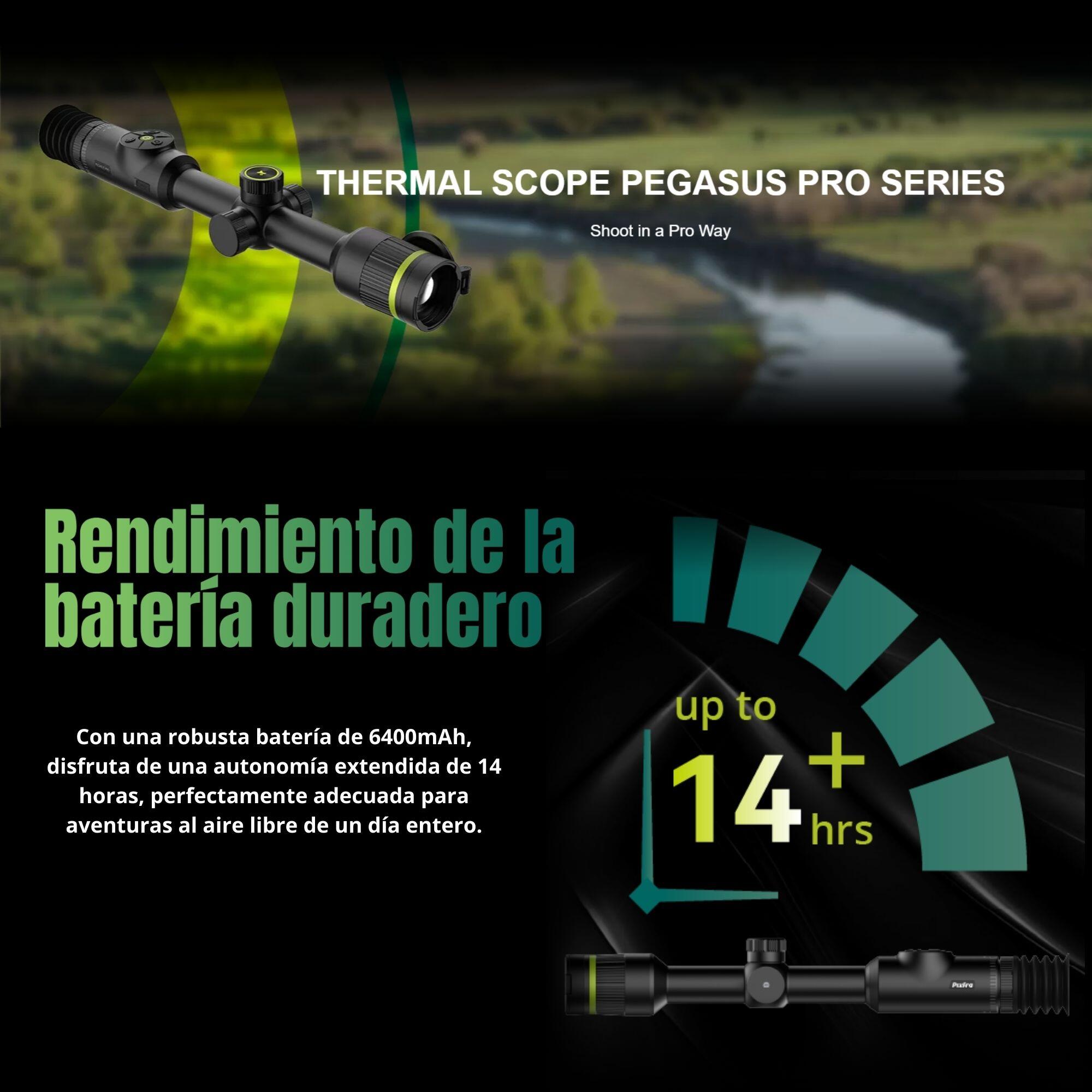 Visor Térmico Pegasus Pro 50 mm P450P <18 mK PIXFRA 2600 m OLED de 1440 x 1080 5/7