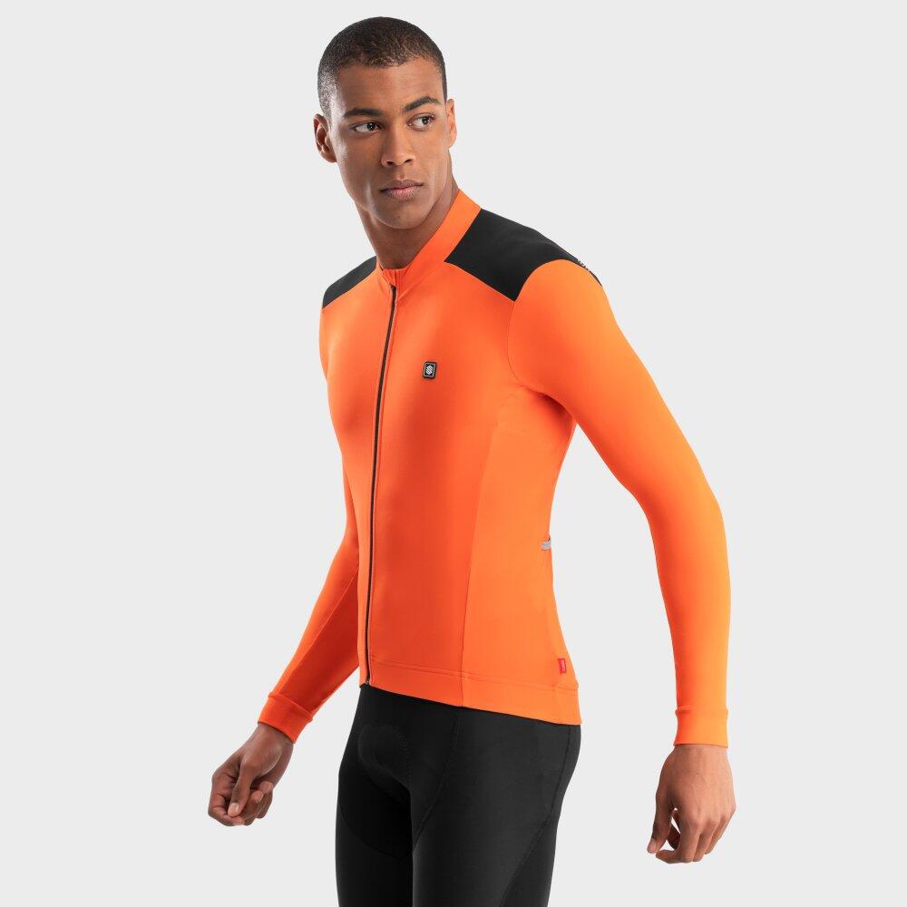 Heren Fietsen thermisch wielershirt SRX M4 Oregon Levendig Oranje 4/7
