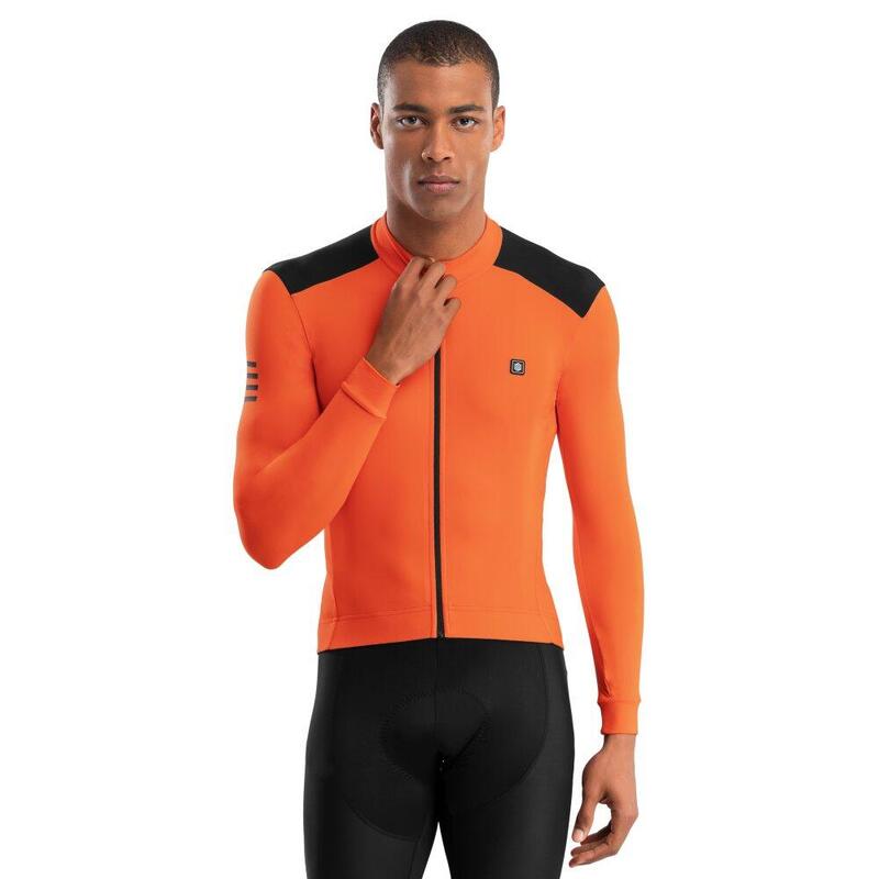 Teplý pánský cyklistický dres SRX M4 Oregon Zářivě Oranžová