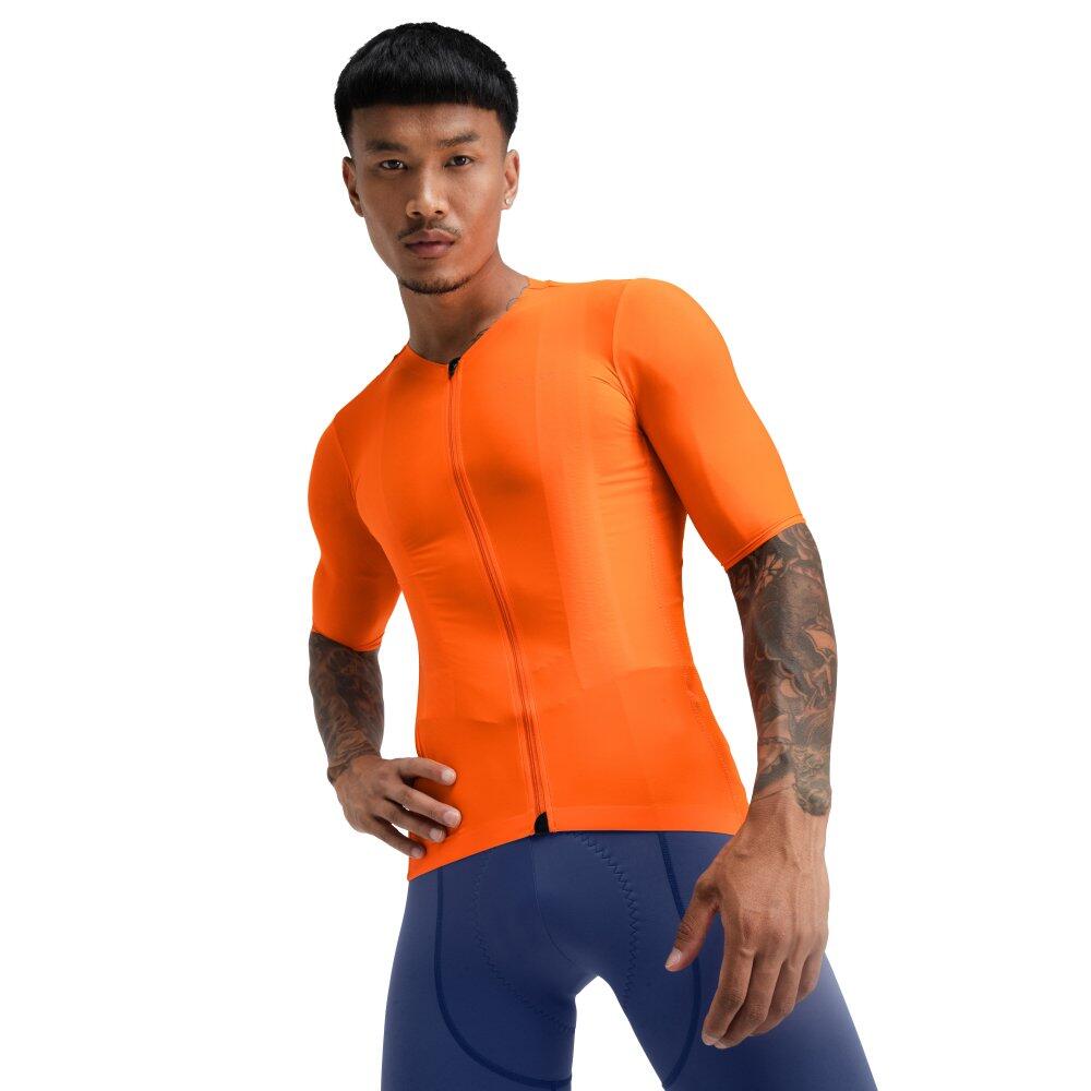 Siroko - Maillot Vélo Ultraléger Homme Cyclisme Srx Altea Orange Vif - Maillot Manches Courtes - Orange - Decathlon