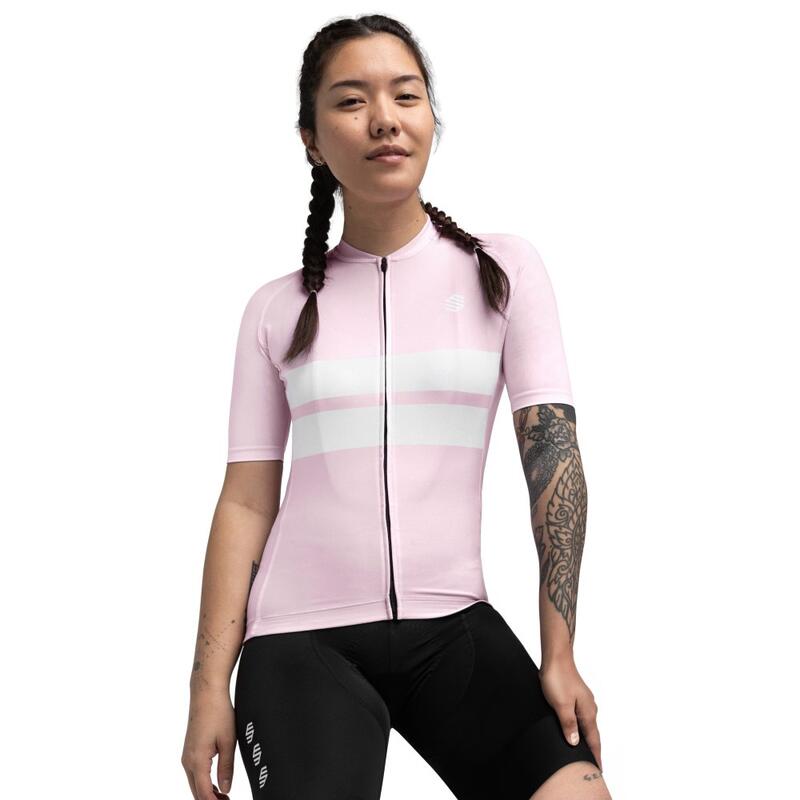 Maillot vélo manches courtes femme Cyclisme M2 Dalsnibba Rose Bonbon
