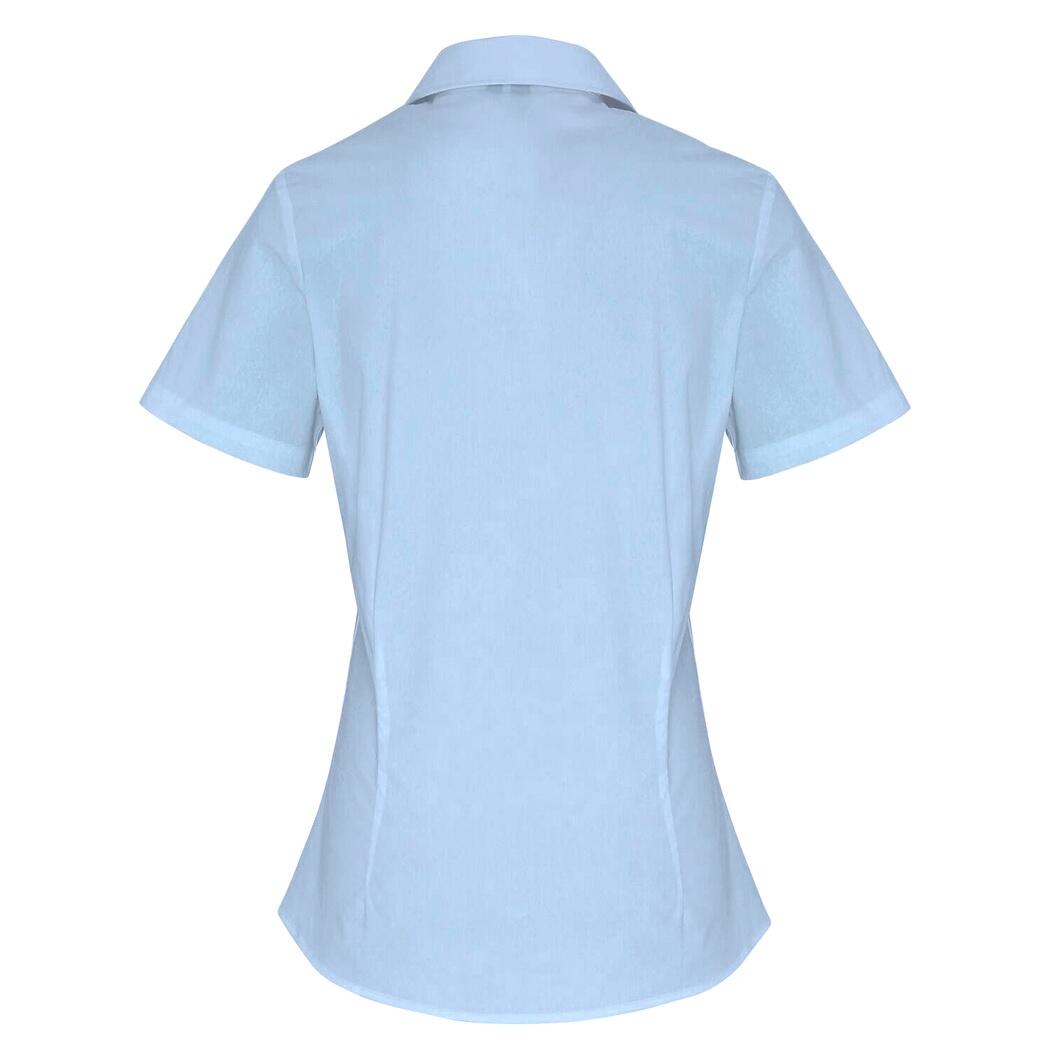 Bluse für kurzärmlig Damen Hellblau 2/3