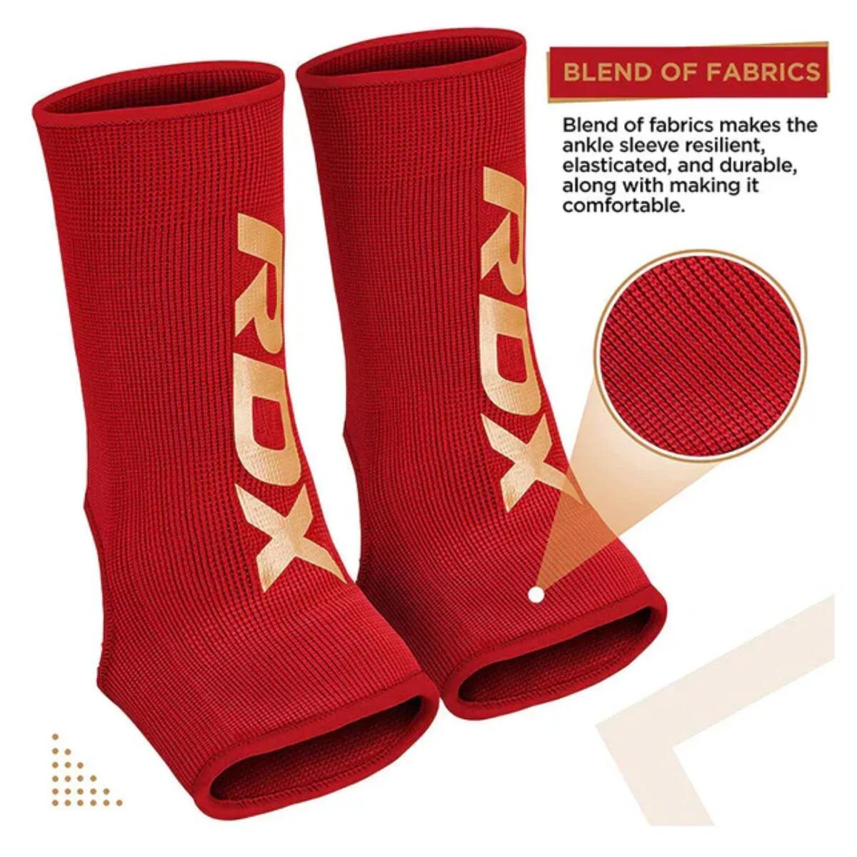 Pończosznicze Ankle Sleeve - ochrona kostki - Czerwony - Rozmiar: M 3/7