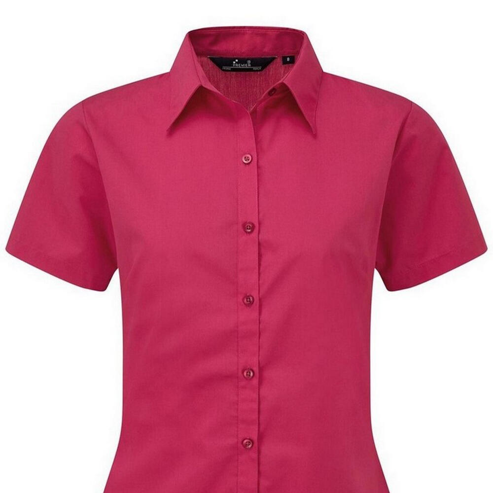 Camicia Maniche Corte Donna Premier Rosa Acceso 2/3