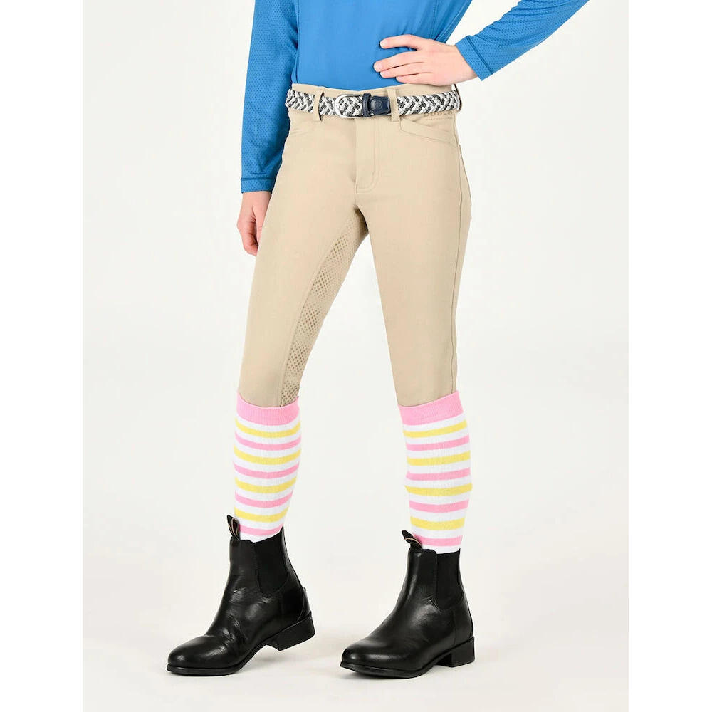 Pantaloni da equitazione full grip per bambini Dublin Cammy Comfort Twill 2/5