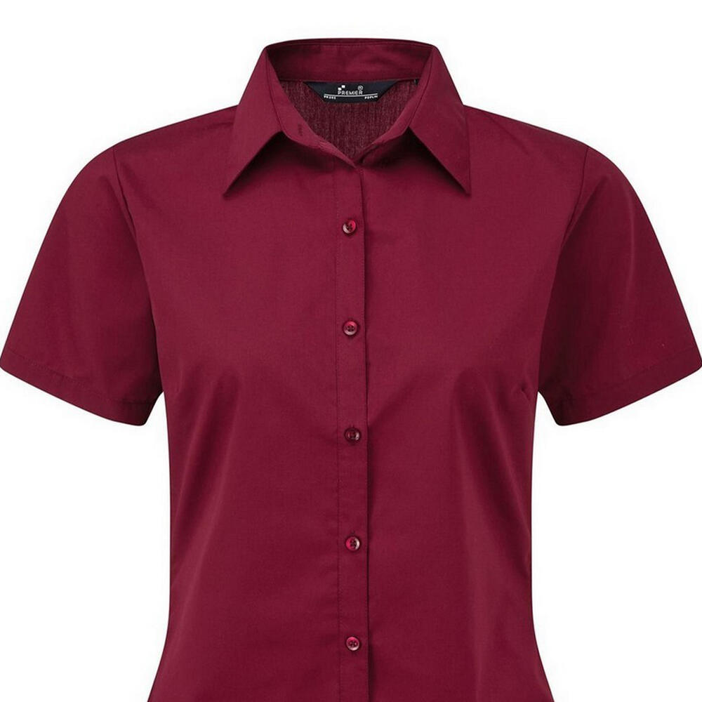 Camicia Maniche Corte Donna Premier Bordeaux 2/3
