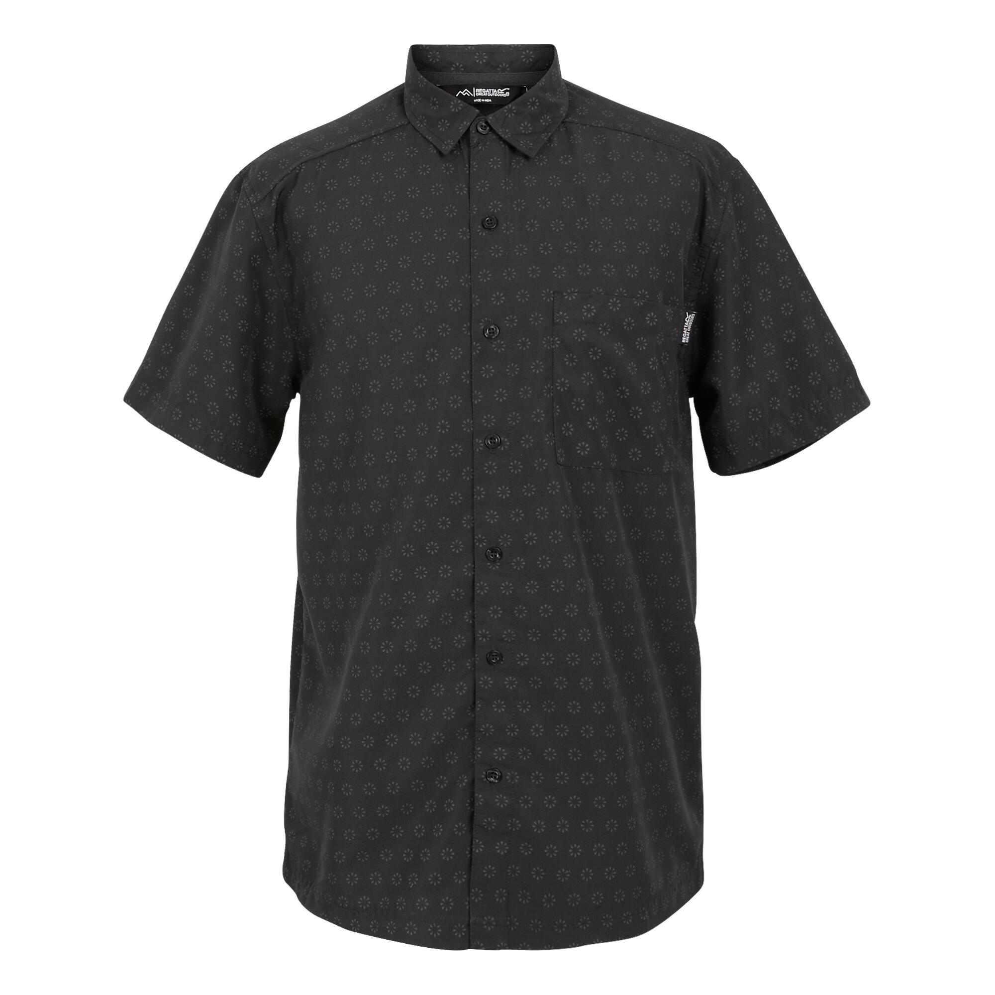 REGATTA Camisa Manga Curta Círculo Mindano IX Homem Preto