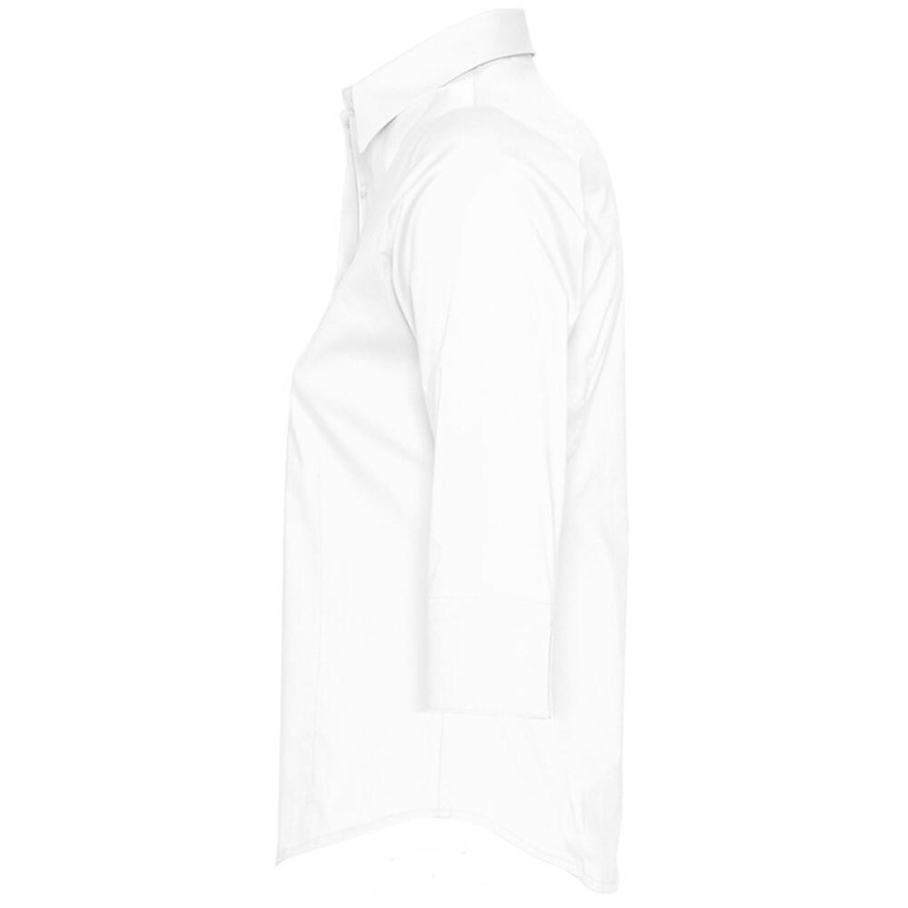 Camicia Da Ufficio Con Maniche A Tre Quarti Donna SOLS Bianco 3/4