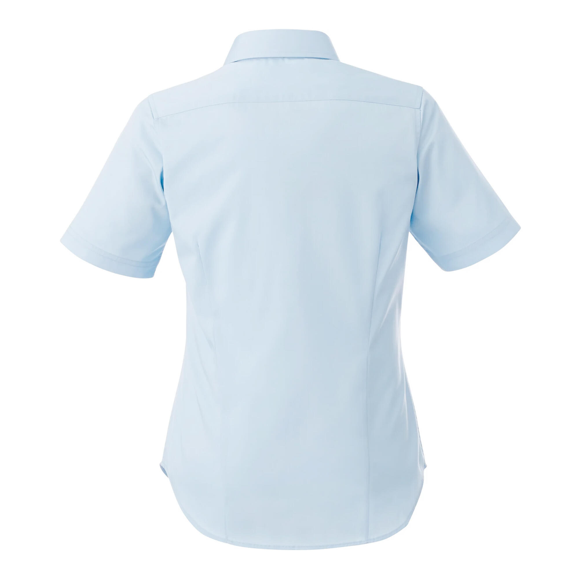 OxfordBluse Bluse Arbeitshemd, kurzärmlig Damen Hellblau 2/3