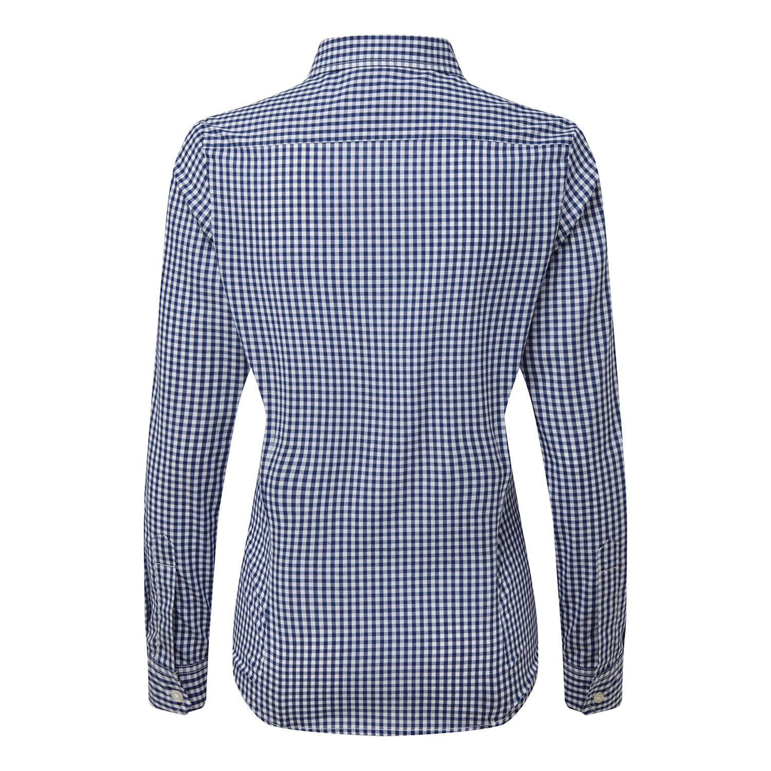 Womens/Ladies Maxton Gingham LongSleeved Shirt (Navy/White) 2/3