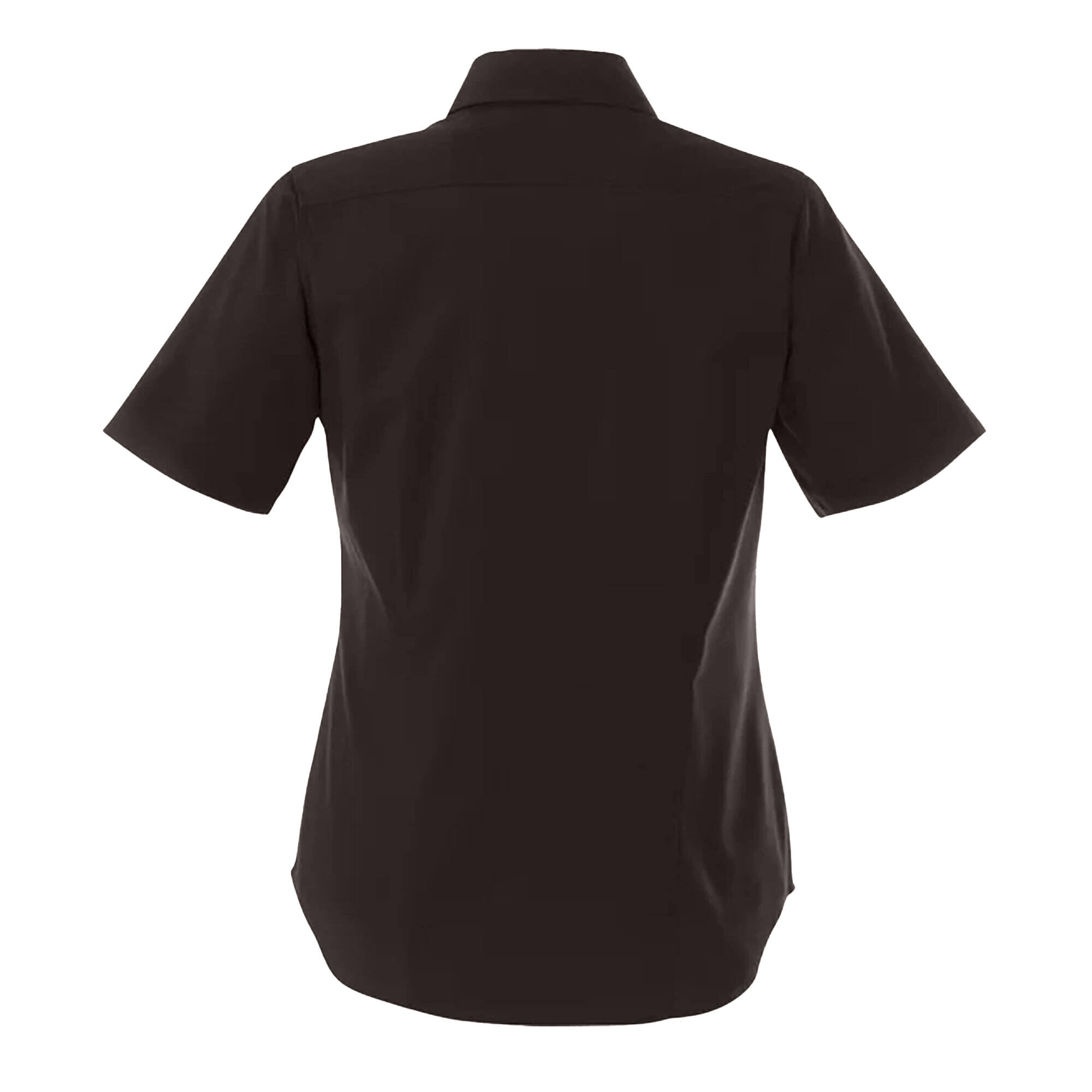 Womens/Ladies Poplin ShortSleeved Blouse (Black) 2/3