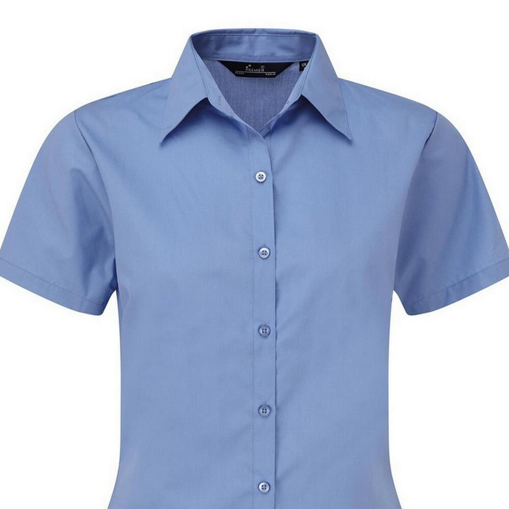 Camicia Maniche Corte Donna Premier Blu Medio 2/3