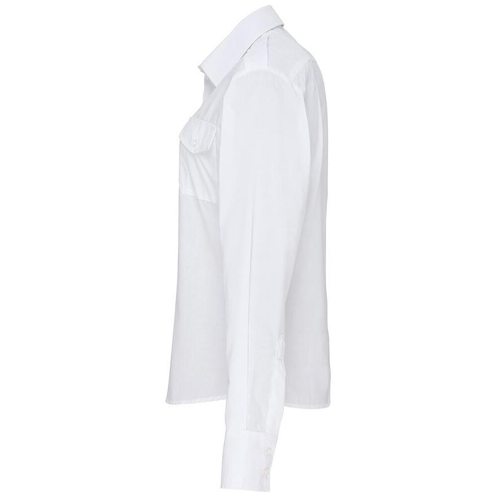 Camicia Stile Pilota Manica Lunga Donna Premier Bianco 4/7