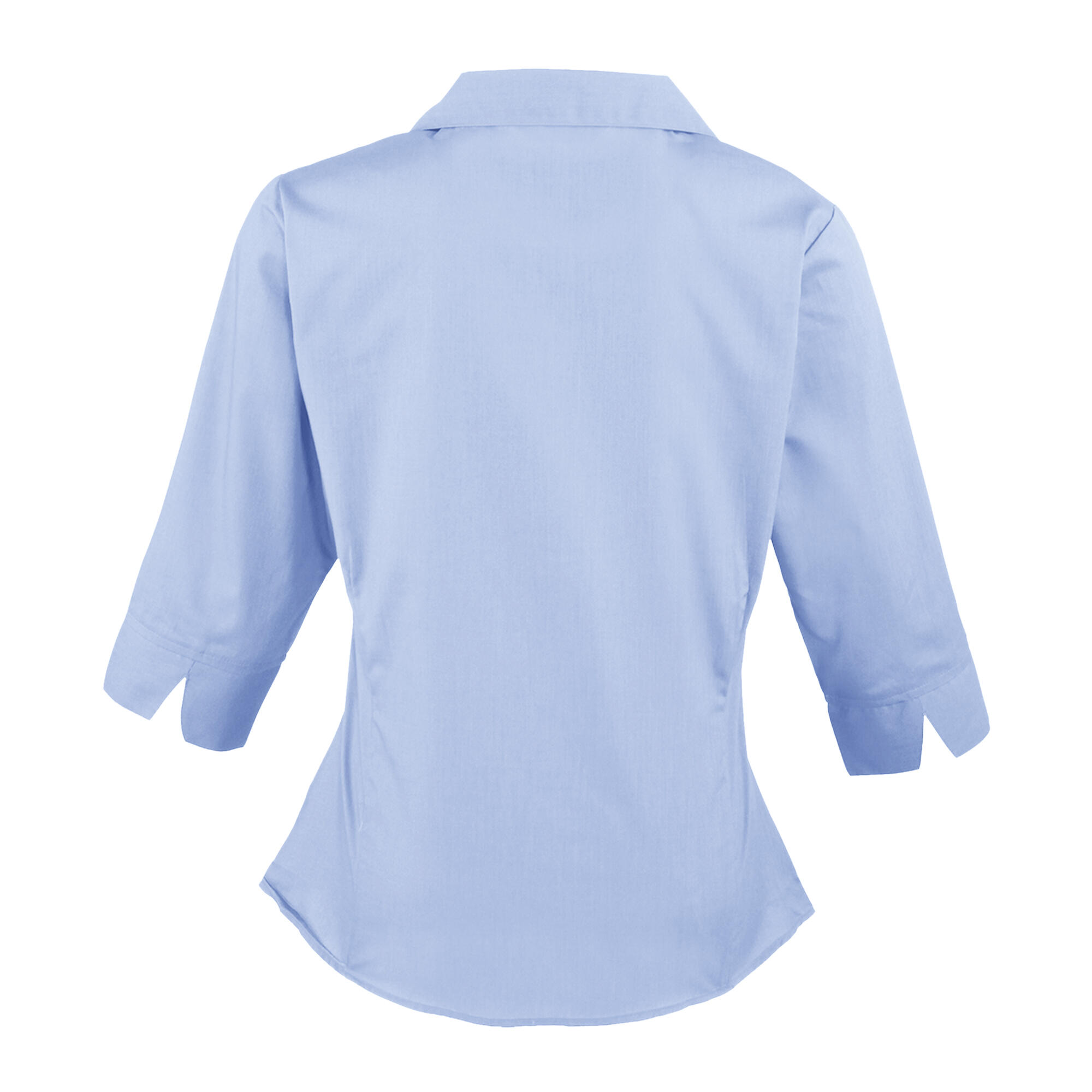 Bluse für 34 Ärmel Damen Mittelblau 2/3