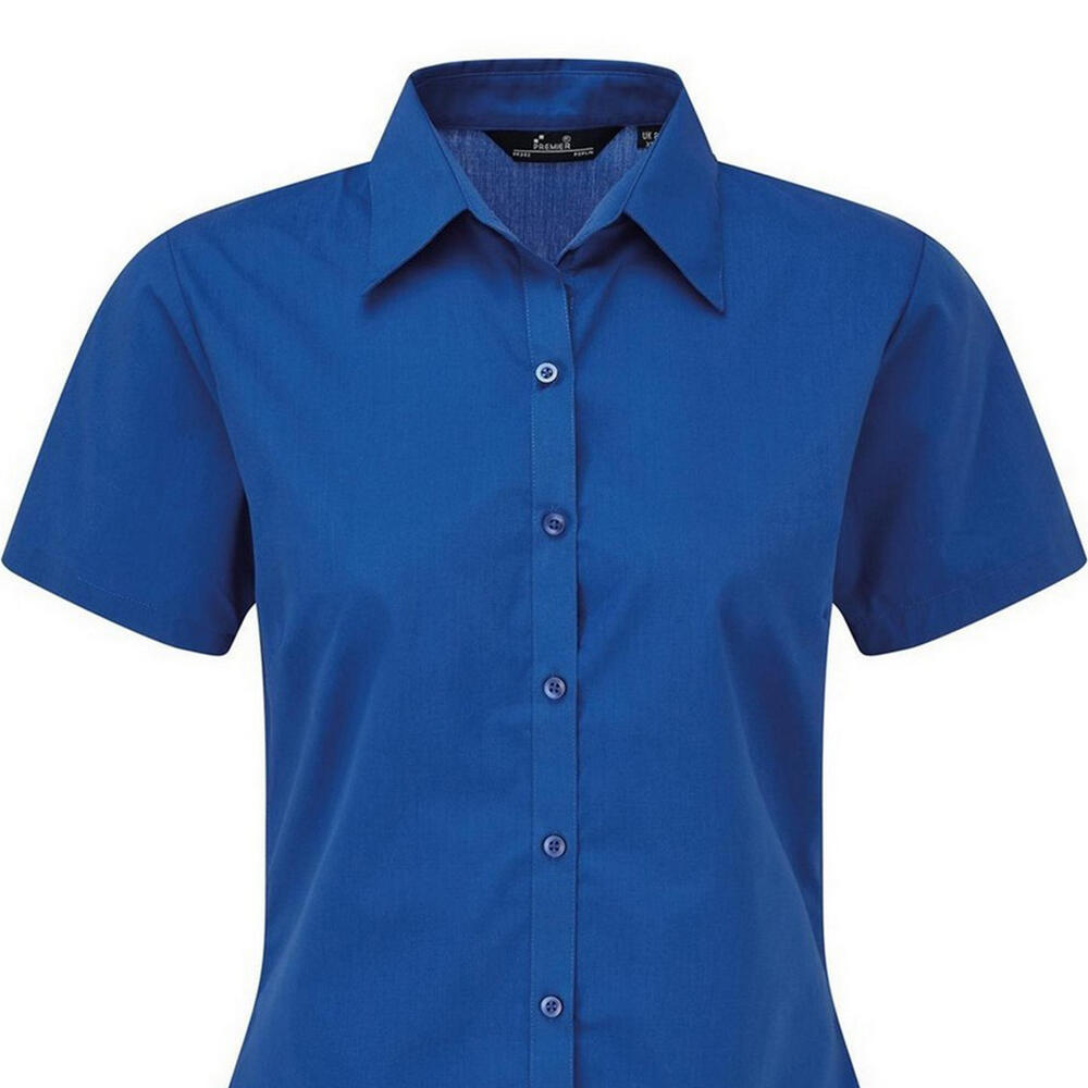 Camicia Maniche Corte Donna Premier Blu Reale 2/3