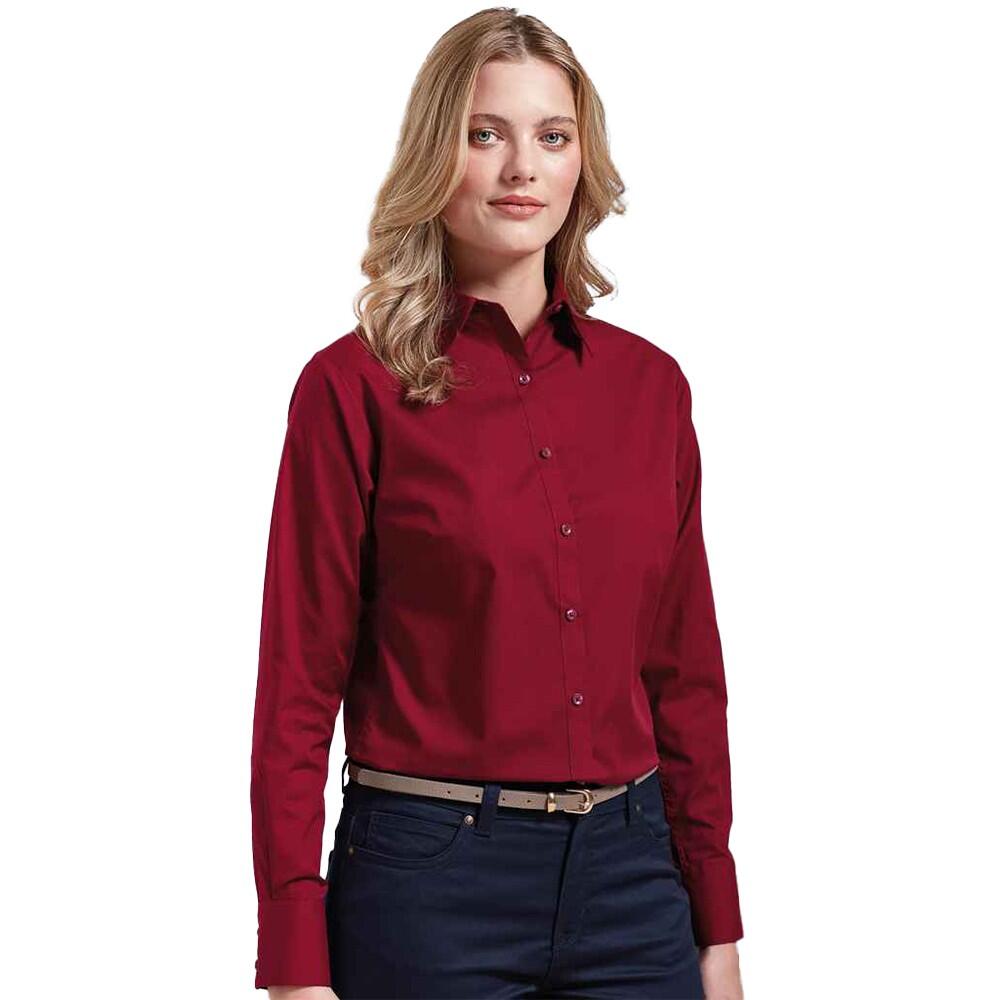 Camicia Manica Lunga Donna Premier Borgogna 3/4