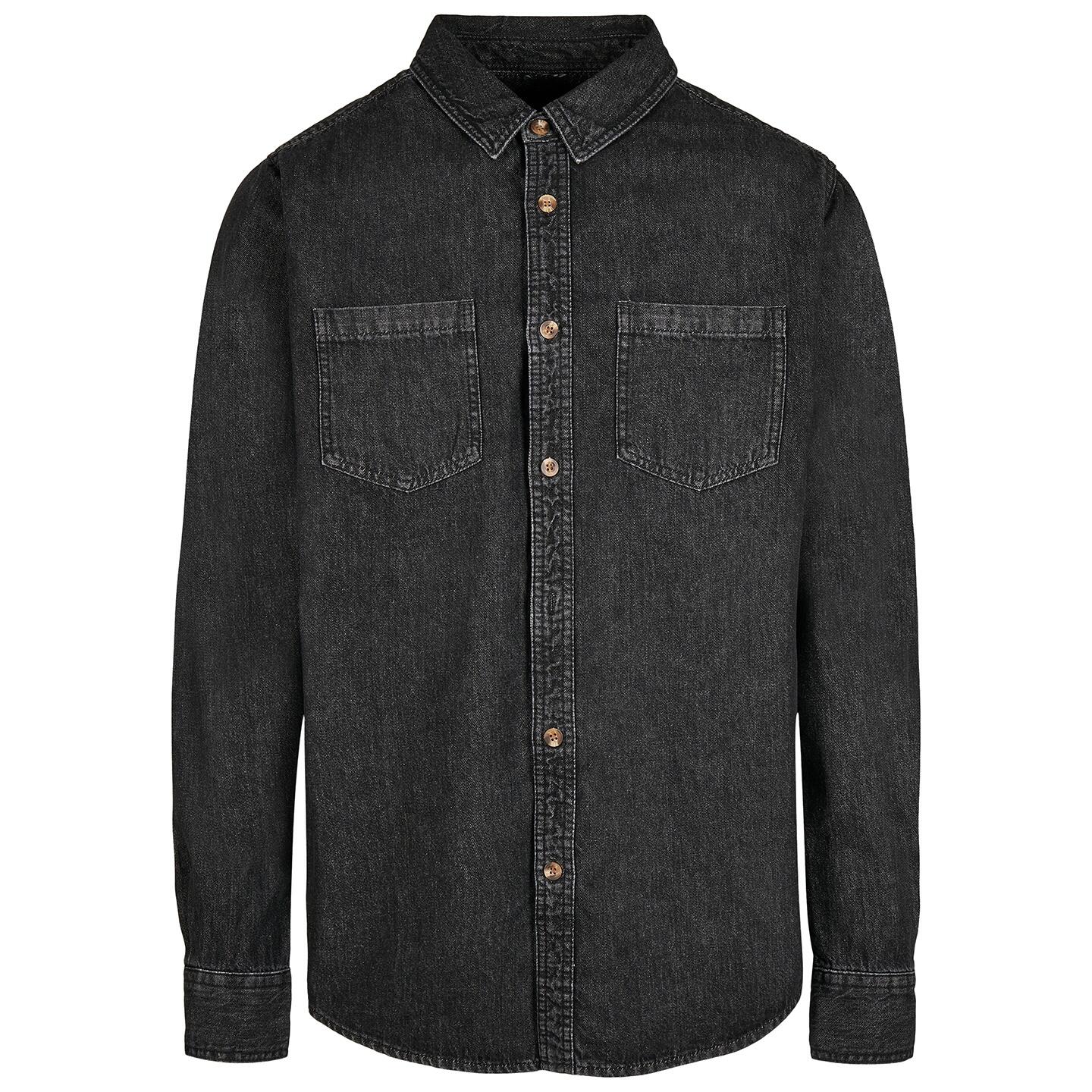 Mens Denim Shirt (Black) 1/4