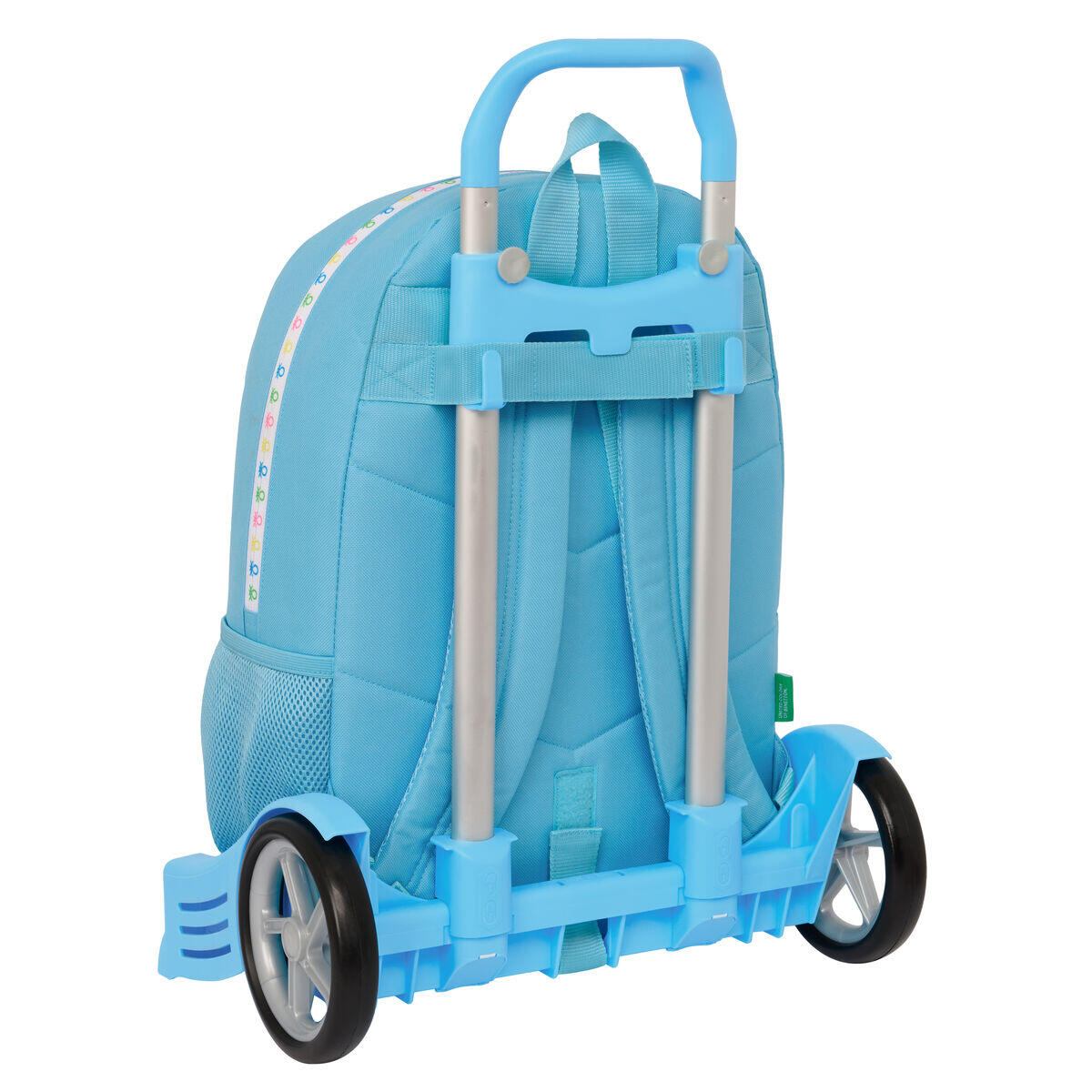 Schoolrugzak met Wielen Benetton Spring Hemelsblauw 3/3