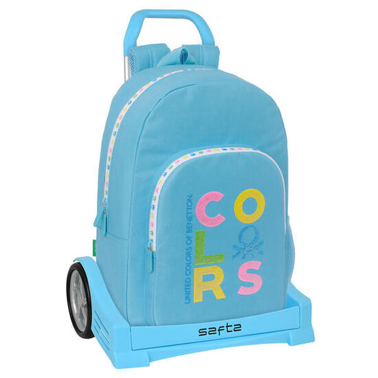 Cartable à roulettes Benetton Spring Bleu ciel