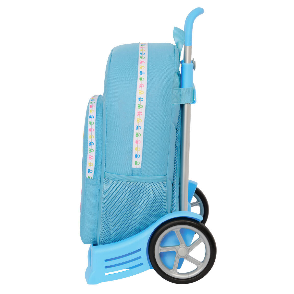 Schoolrugzak met Wielen Benetton Spring Hemelsblauw 2/3