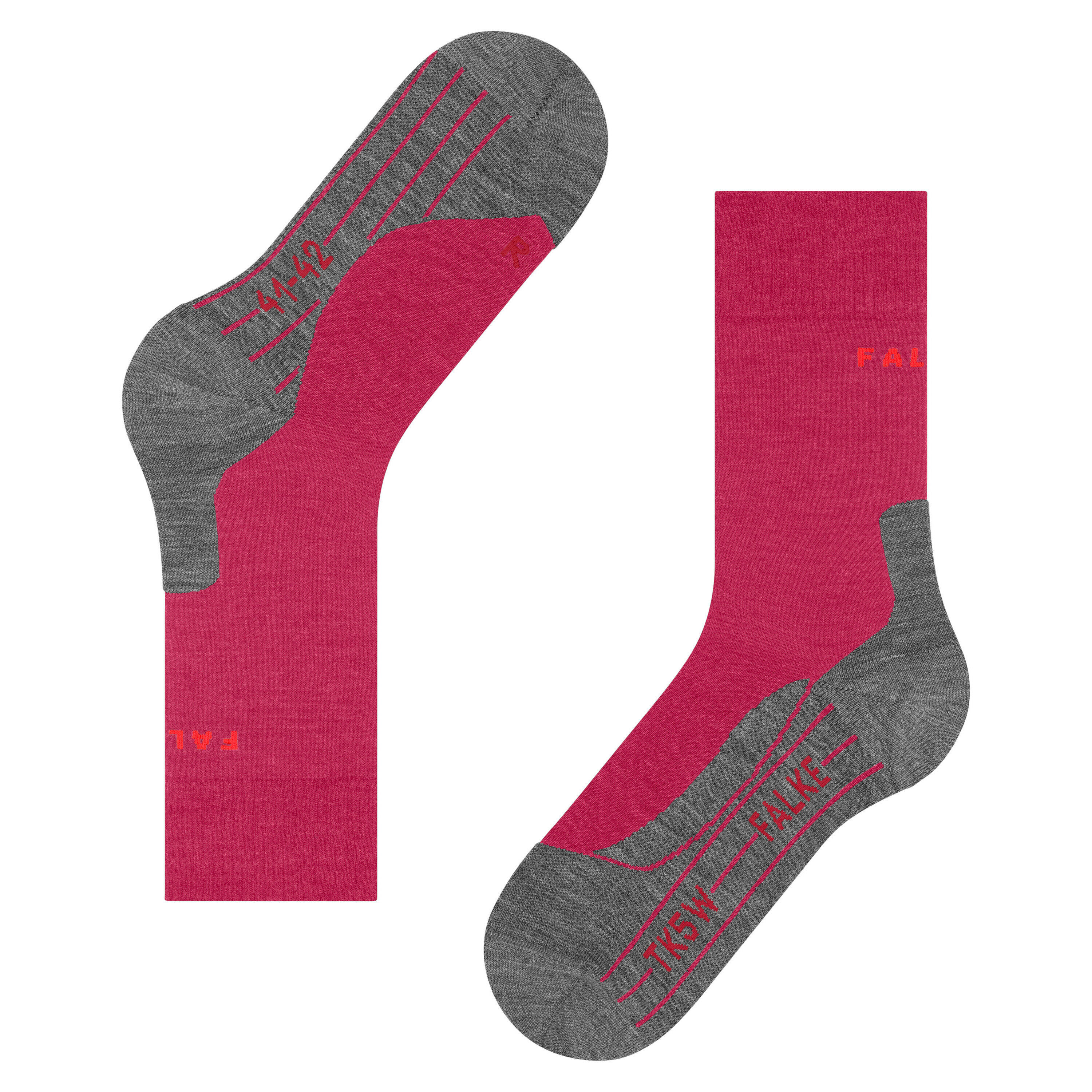 Falke - Chaussettes De Compression Femme Falke Tk5 Wander - Chaussettes De Compression - Gris|rose - 39/42 - Decathlon