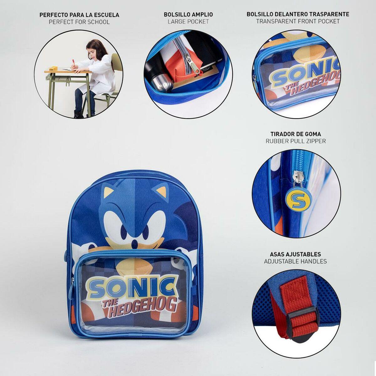 Mochila Escolar Sonic Azul 4/5