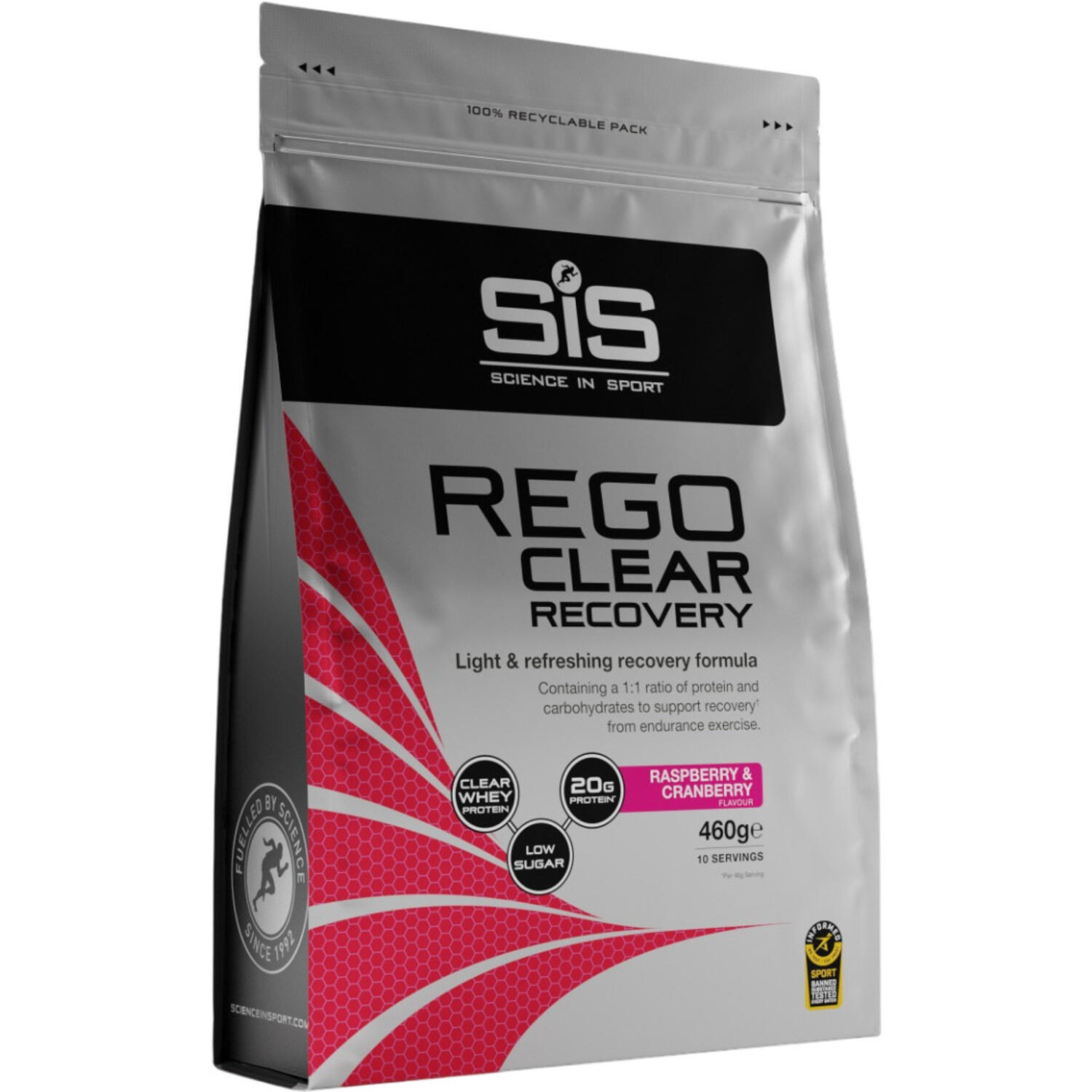 SCIENCE IN SPORT Eiweißshake - Clear 460g - REGO Clear Himbeere & Cranberry