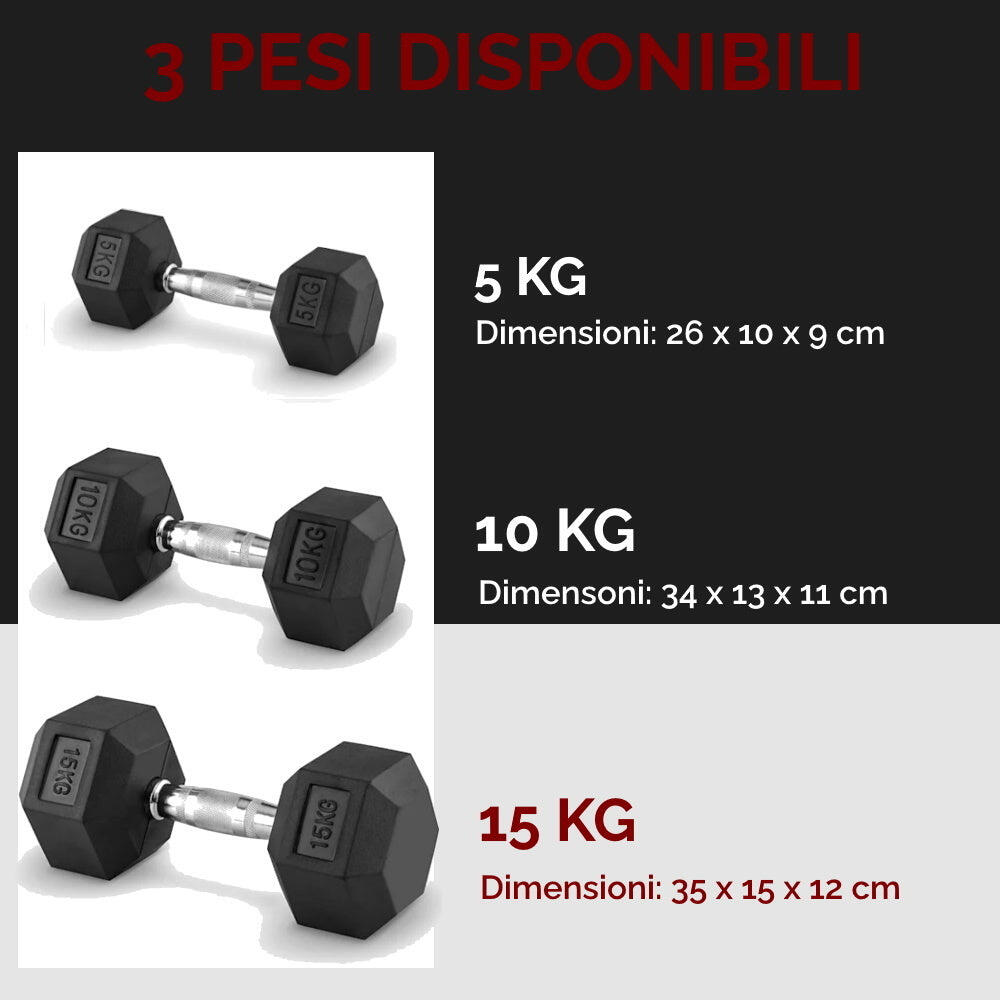 1 Haltère Hexagonal de 15 kg Musculation FF 7/7