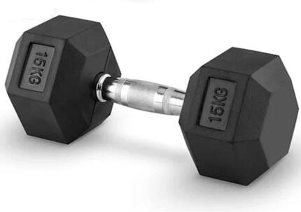 1 Mancuerna Hexagonal de 15 kg Musculación FF