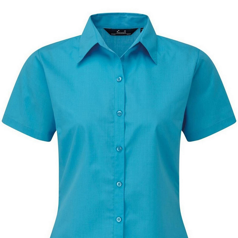 Camicia Maniche Corte Donna Premier Turchese 2/3