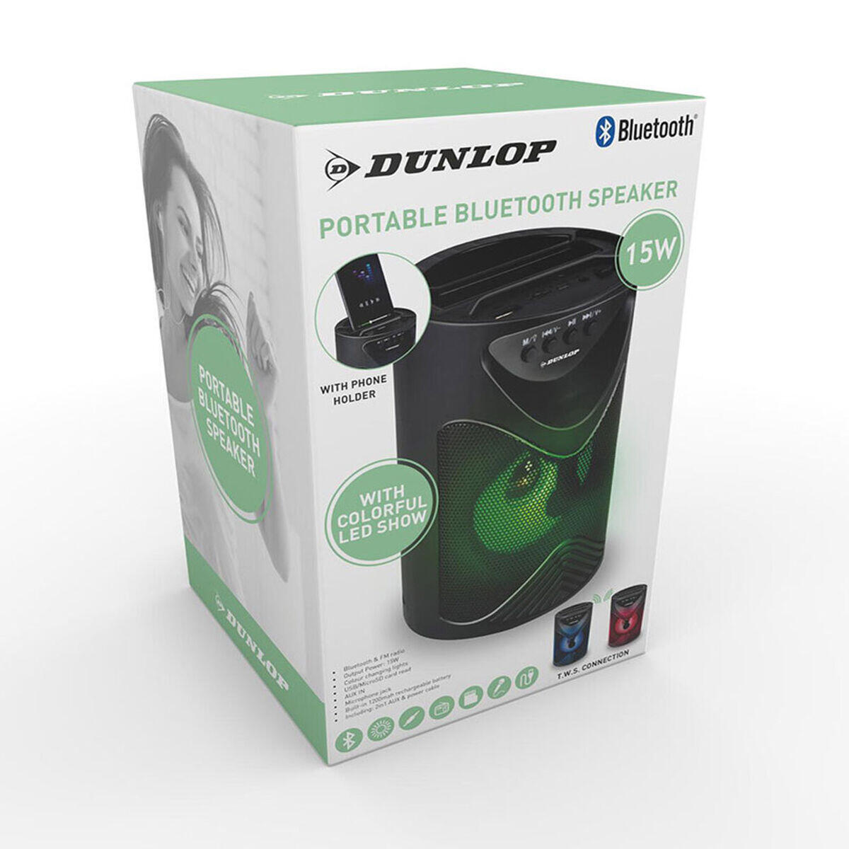 Bluetooth-luidsprekers Dunlop TWS Zwart 4/4