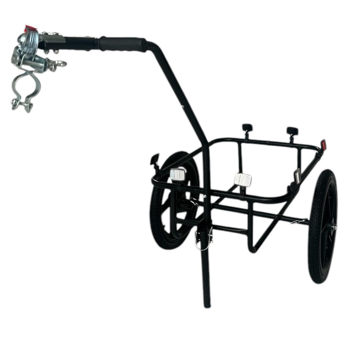 Rimorchio per bicicletta da 70 litri con cassa e catarifrangenti - Blu 3/7
