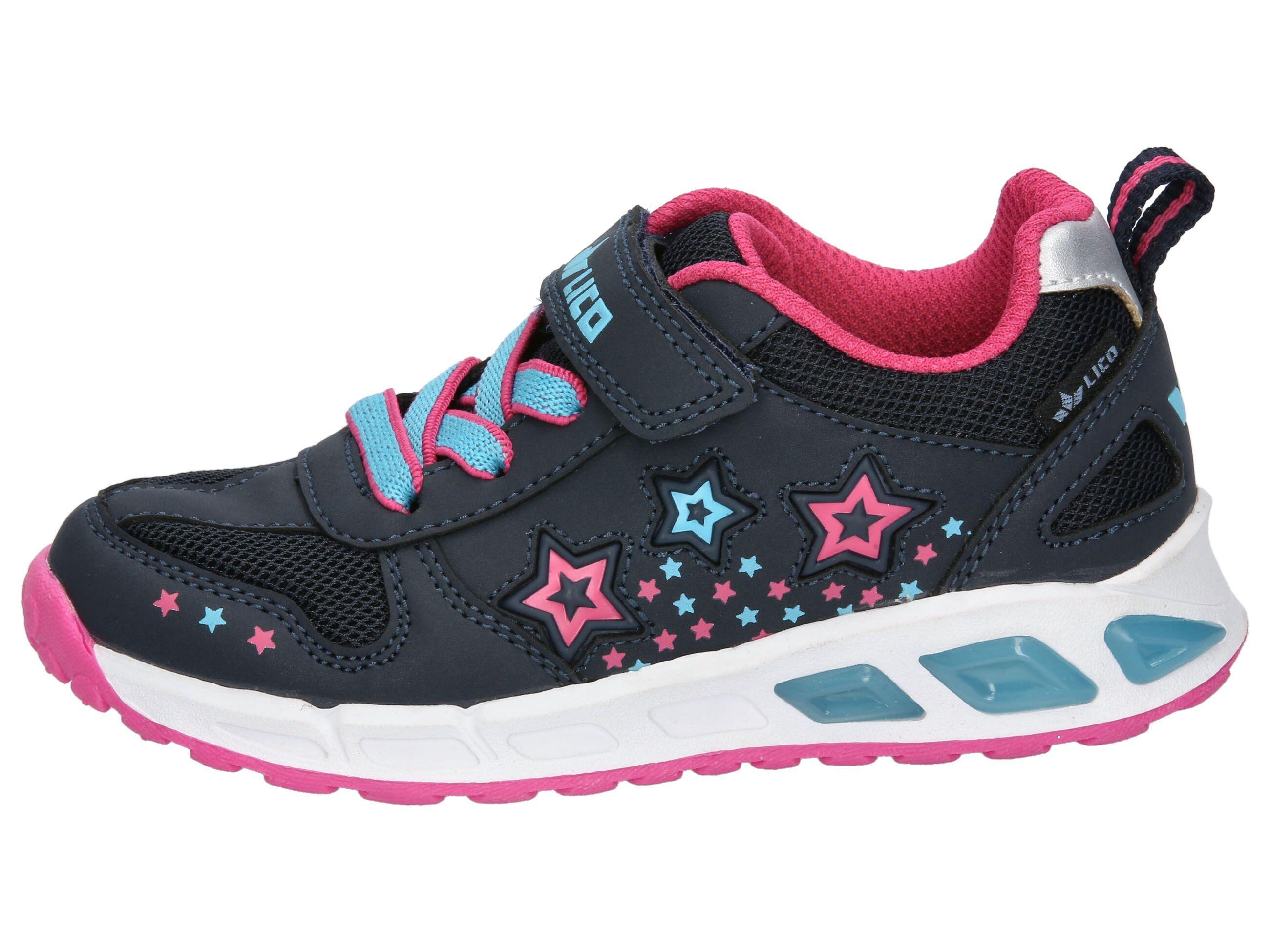 scarpe - tempo libero - bambino - luci, velcro - blu scuro 2/7