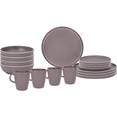 Melamine servies set lunch box dolomit stone touch camping borden 16st