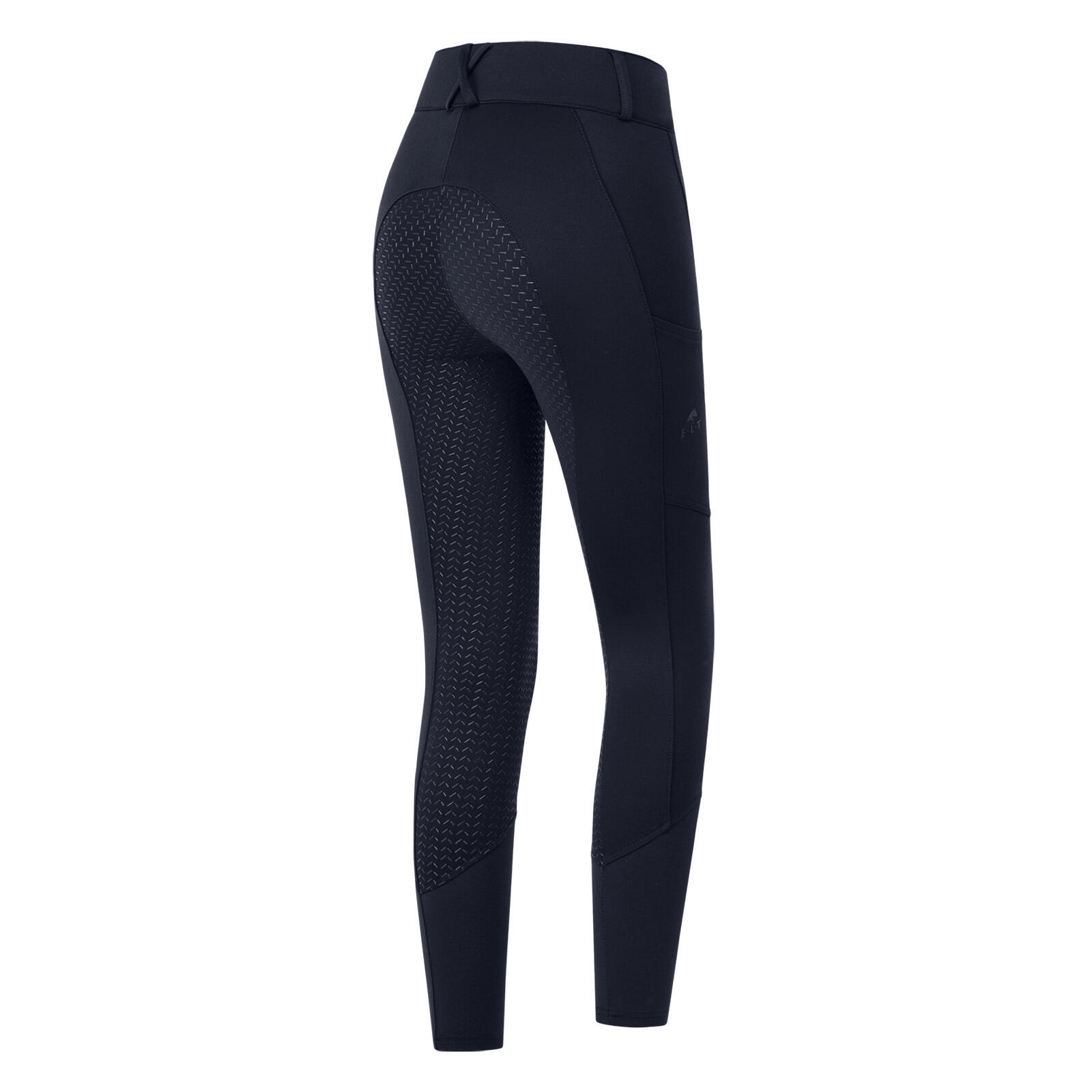 Pantalón de concurso de equitación con grip total de talle alto para mujer ELT E 2/2